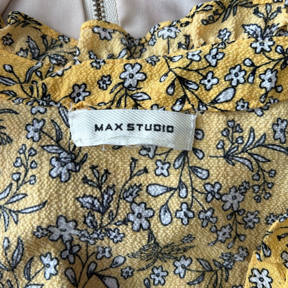Max Studio Yellow Floral Maxi Dress - Picture 5 of 9